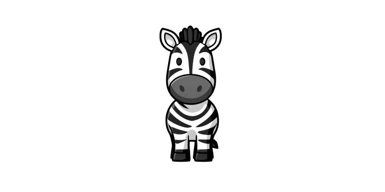 Cartoon Zebra Character Vinyl Car Decal Sticker – Waterproof & UV-Resistant 