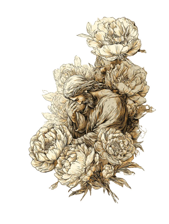 Vintage Jesus Illustration Vinyl Car Decal Sticker – Waterproof & UV-Resistant 