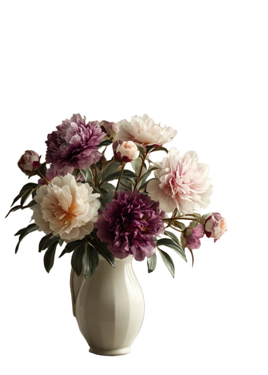 Elegant Peonies Vase Vinyl Car Decal Sticker – Waterproof & UV-Resistant 