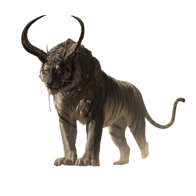 Mythical Horned Beast Vinyl Car Decal Sticker – Waterproof & UV-Resistant 