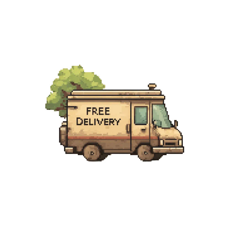 16-Bit Delivery Van Vinyl Car Decal Sticker – Waterproof & UV-Resistant 