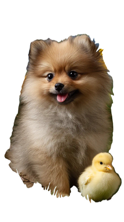 Fluffy Pomeranian Puppy Vinyl Car Decal Sticker – Waterproof & UV-Resistant 