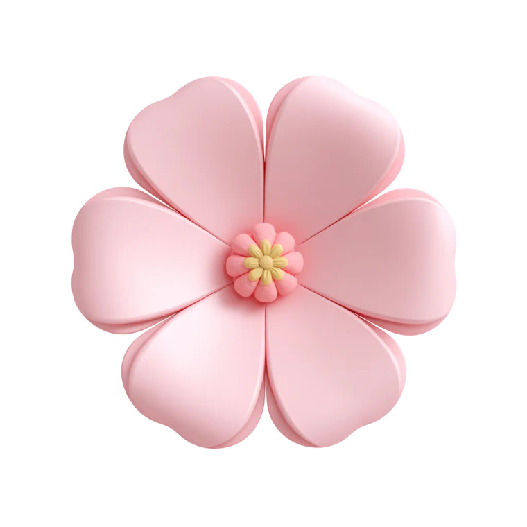 Camellia Cartoon Icon Vinyl Car Decal Sticker – Waterproof & UV-Resistant 
