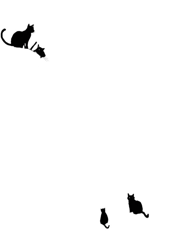 Ghibli Town Cats Vinyl Car Decal Sticker – Waterproof & UV-Resistant 