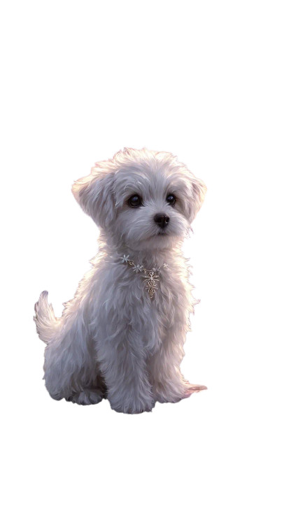 Angelic Fluffy Dog Vinyl Car Decal Sticker – Waterproof & UV-Resistant 