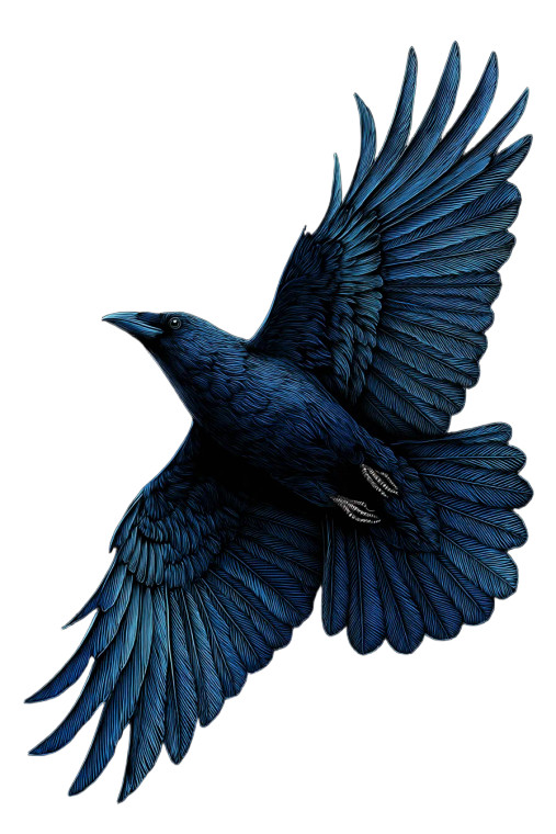 Flying Crow V2 Vinyl Car Decal Sticker – Waterproof & UV-Resistant 