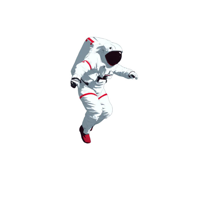 Bouncing Astronaut Vinyl Car Decal Sticker – Waterproof & UV-Resistant 