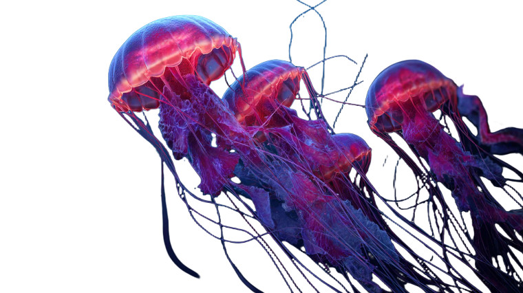 Luminous Jellyfish V2 Vinyl Car Decal Sticker – Waterproof & UV-Resistant 