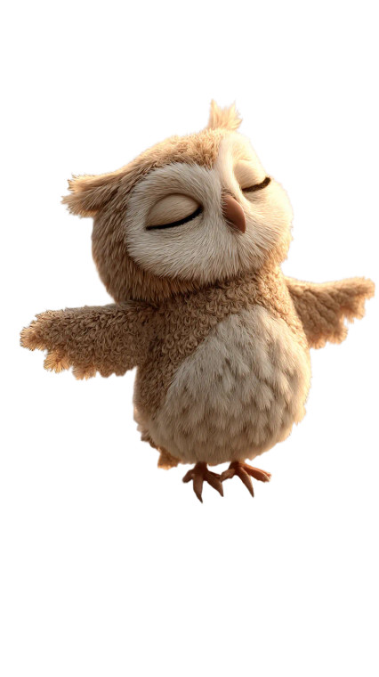 Joyful Flying Owl Vinyl Car Decal Sticker – Waterproof & UV-Resistant 