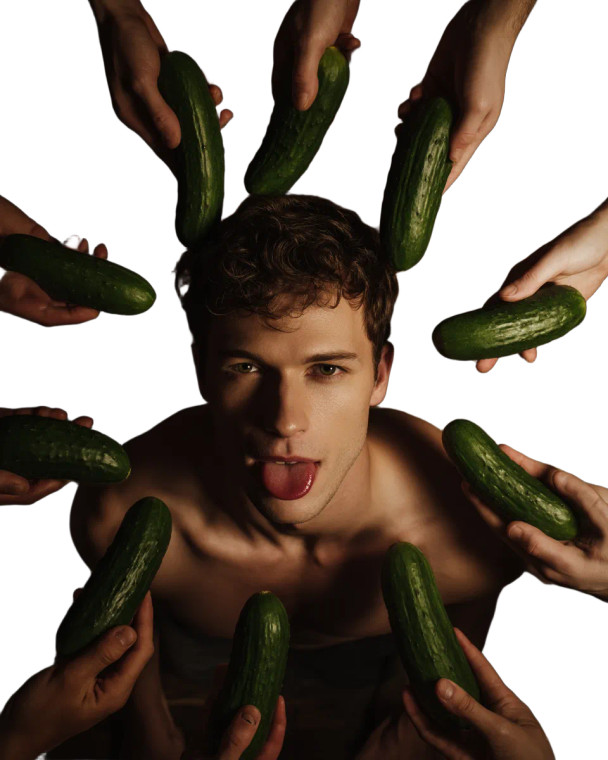 Playful Model Cucumber Frame Vinyl Car Decal Sticker – Waterproof & UV-Resistant 