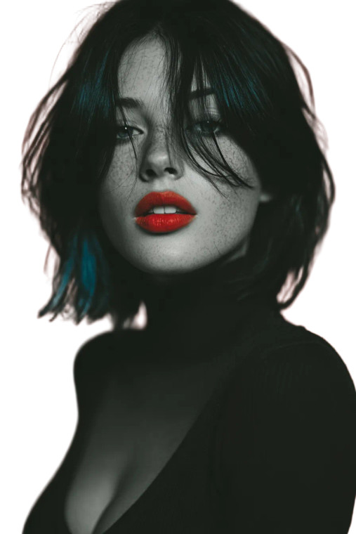 Red Lips Portrait V3 Vinyl Car Decal Sticker – Waterproof & UV-Resistant 
