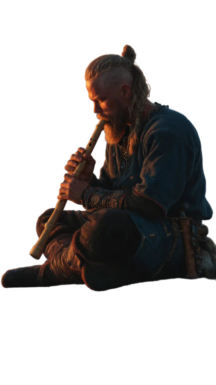 Viking Musician Vinyl Car Decal Sticker – Waterproof & UV-Resistant 