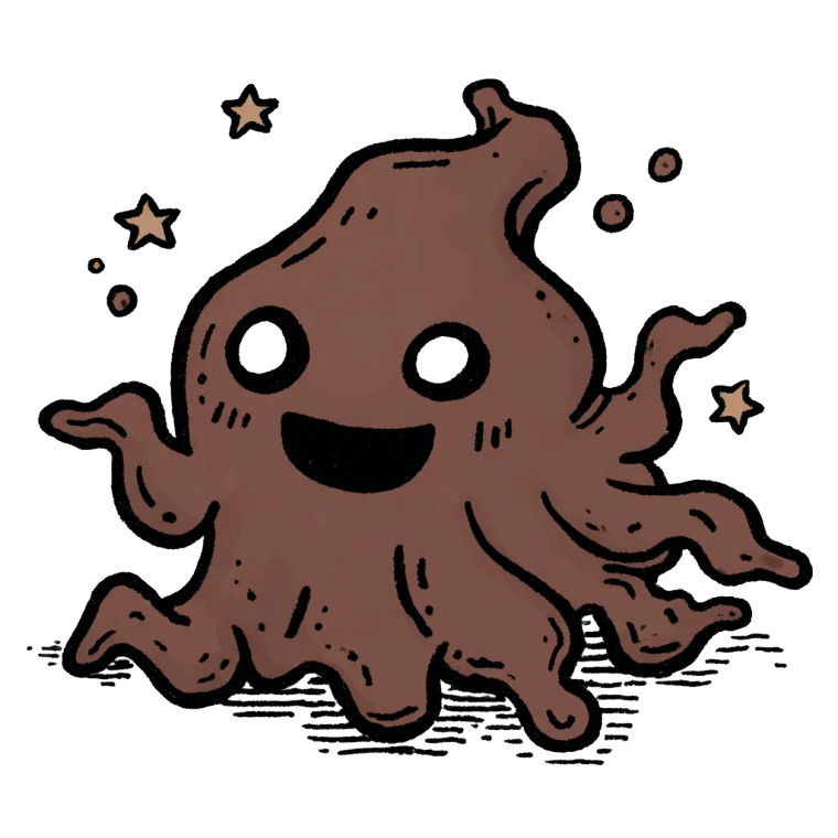 Brown Jelly Blob Vinyl Car Decal Sticker – Waterproof & UV-Resistant 