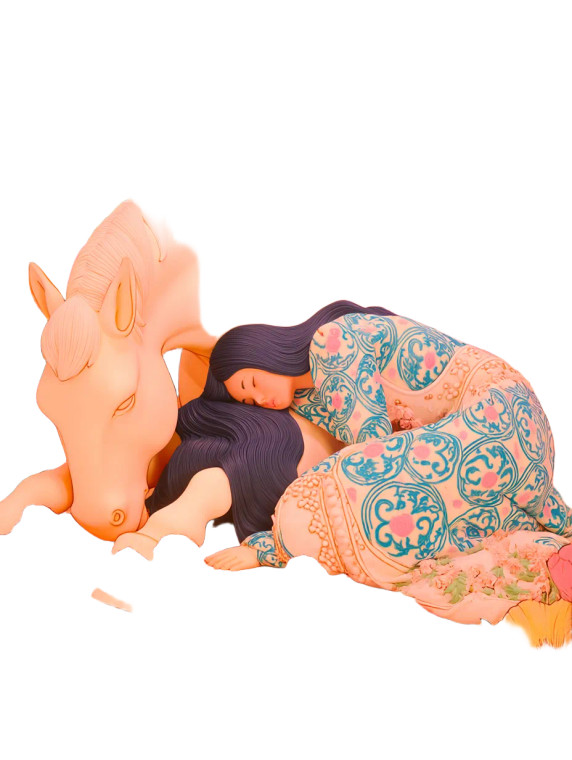 Dreamlike Equestrian Scene V4 Vinyl Car Decal Sticker – Waterproof & UV-Resistant 