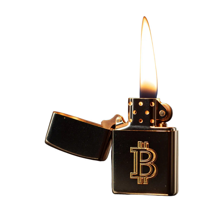 Bitcoin Lighter Vinyl Car Decal Sticker – Waterproof & UV-Resistant 