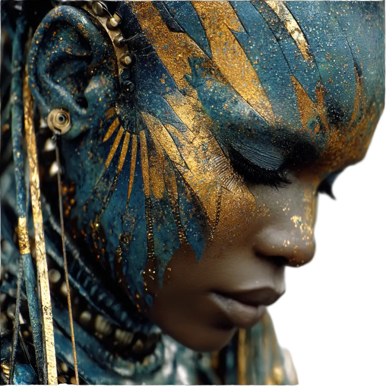 Cosmic Melanated Beings Vinyl Car Decal Sticker – Waterproof & UV-Resistant 
