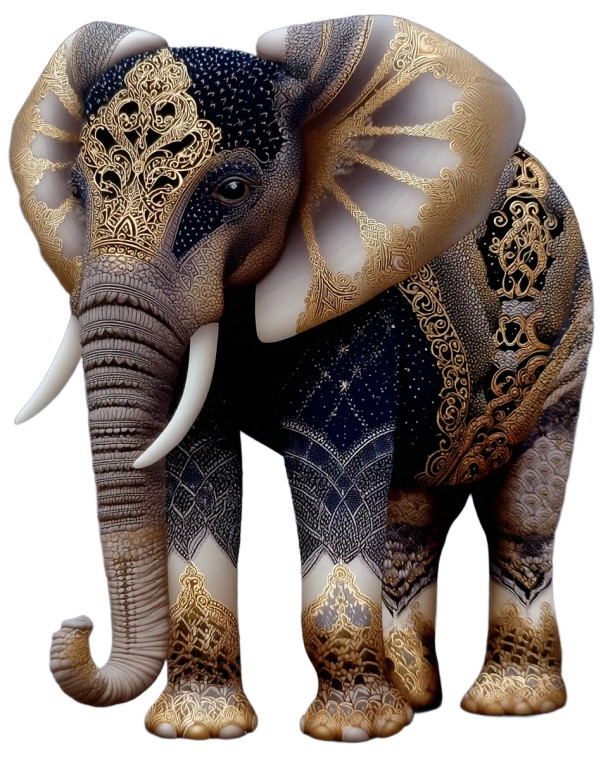 Zentangle Elephant Vinyl Car Decal Sticker – Waterproof & UV-Resistant 