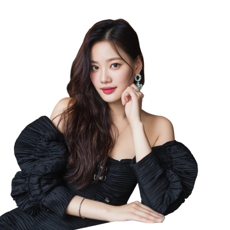 Korean Girl At Cafe Vinyl Car Decal Sticker – Waterproof & UV-Resistant 