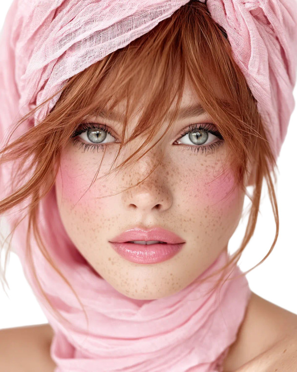 Freckled Redhead Woman Vinyl Car Decal Sticker – Waterproof & UV-Resistant 