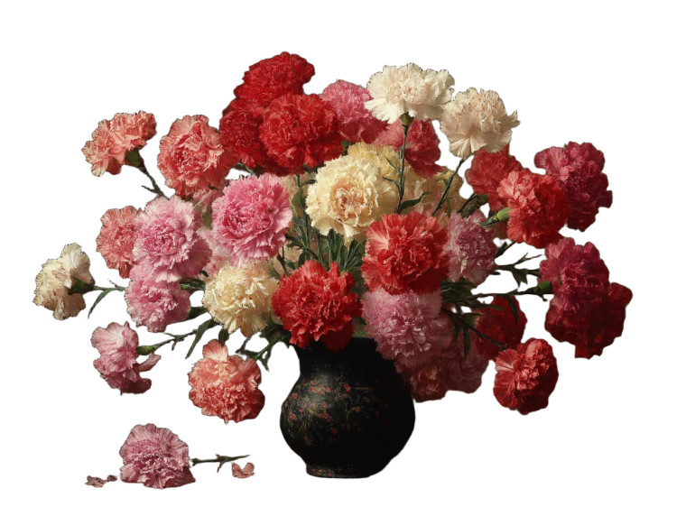 Carnation Bouquet V2 Vinyl Car Decal Sticker – Waterproof & UV-Resistant 