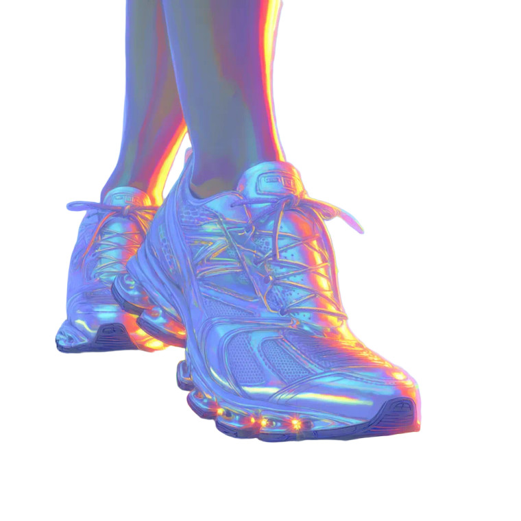 Cyberpunk Running Shoe Vinyl Car Decal Sticker – Waterproof & UV-Resistant 