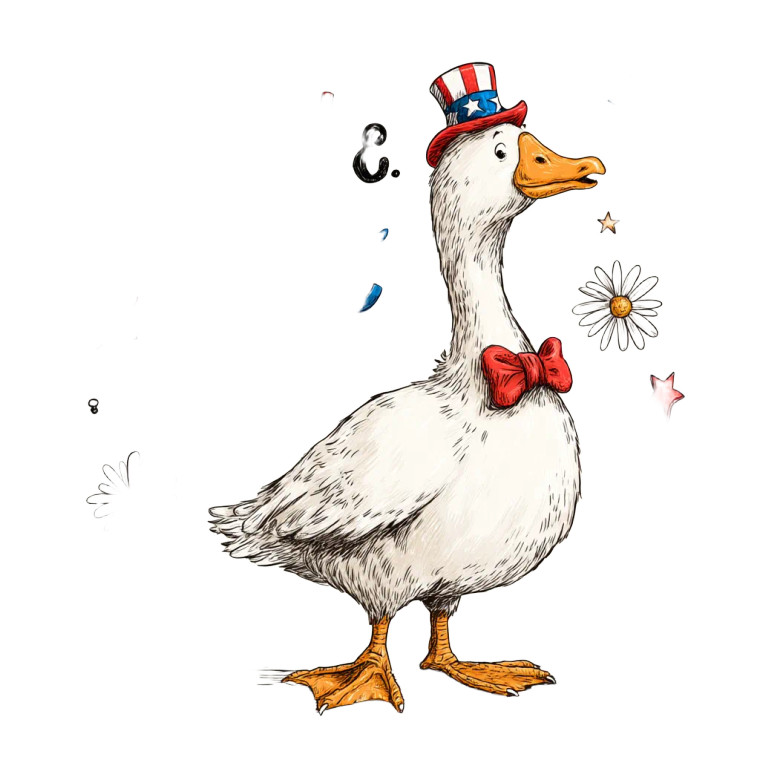 Patriotic Goose V2 Vinyl Car Decal Sticker – Waterproof & UV-Resistant 