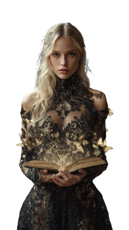 Magical Gothic Maiden Vinyl Car Decal Sticker – Waterproof & UV-Resistant 