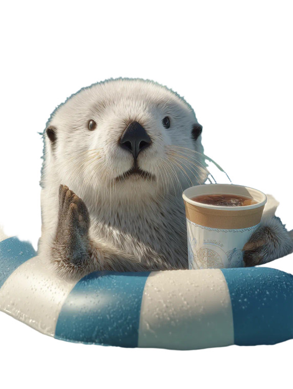 Cute Sea Otter Vinyl Car Decal Sticker – Waterproof & UV-Resistant 