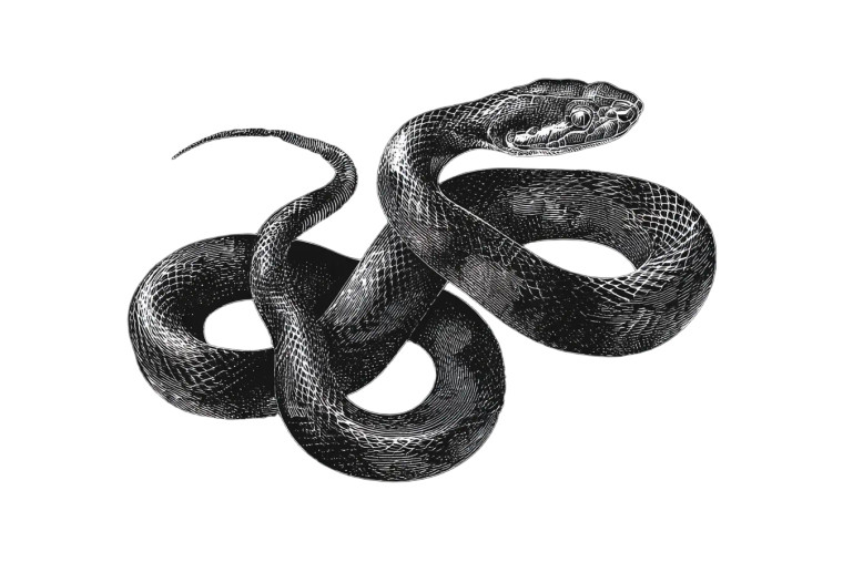 Engraved Snake Vinyl Car Decal Sticker – Waterproof & UV-Resistant 