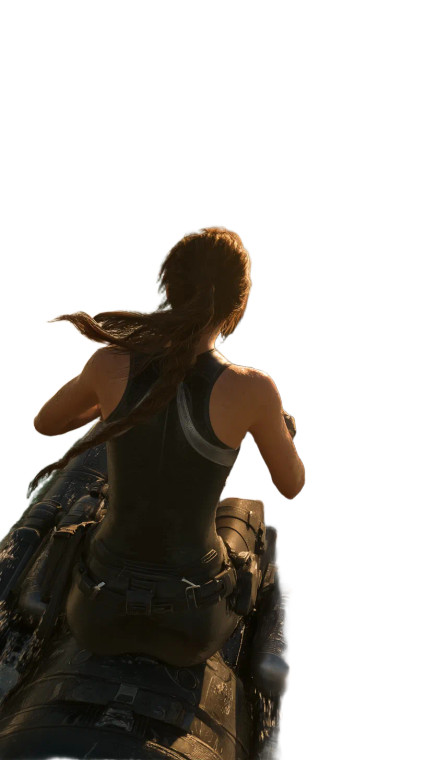Lara Croft Rafting Vinyl Car Decal Sticker – Waterproof & UV-Resistant 