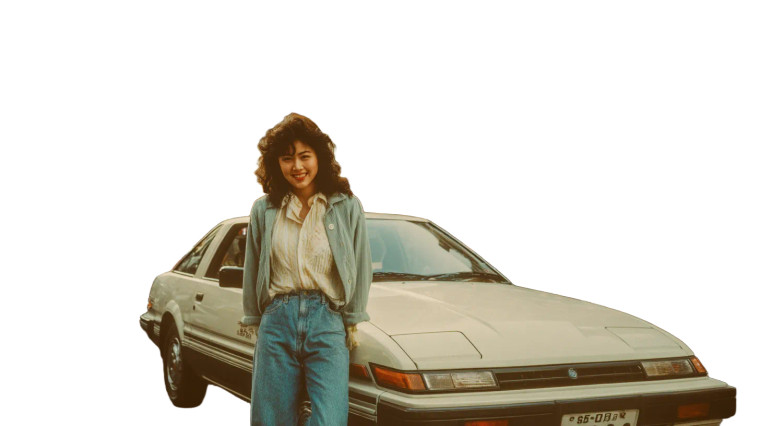 1980S Japanese Woman Vinyl Car Decal Sticker – Waterproof & UV-Resistant 