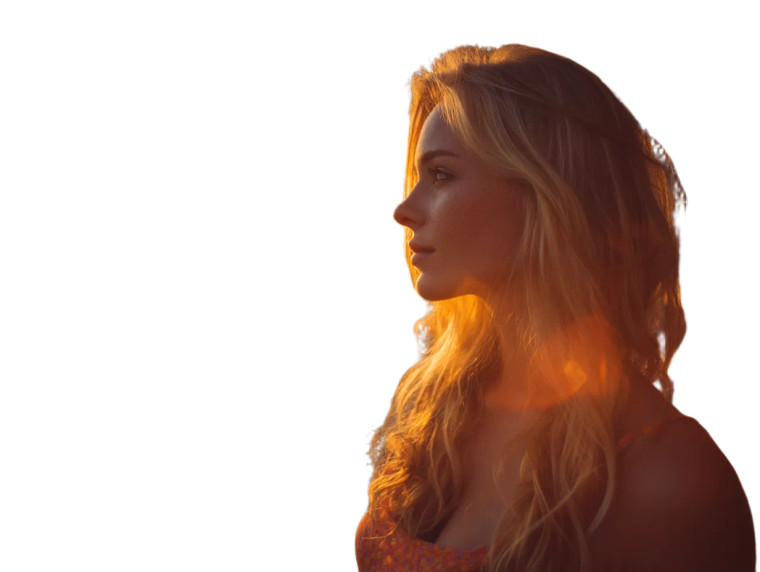 Blonde Beach Girl Vinyl Car Decal Sticker – Waterproof & UV-Resistant 