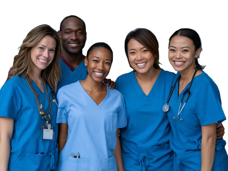 Diverse Happy Nurses Vinyl Car Decal Sticker – Waterproof & UV-Resistant 