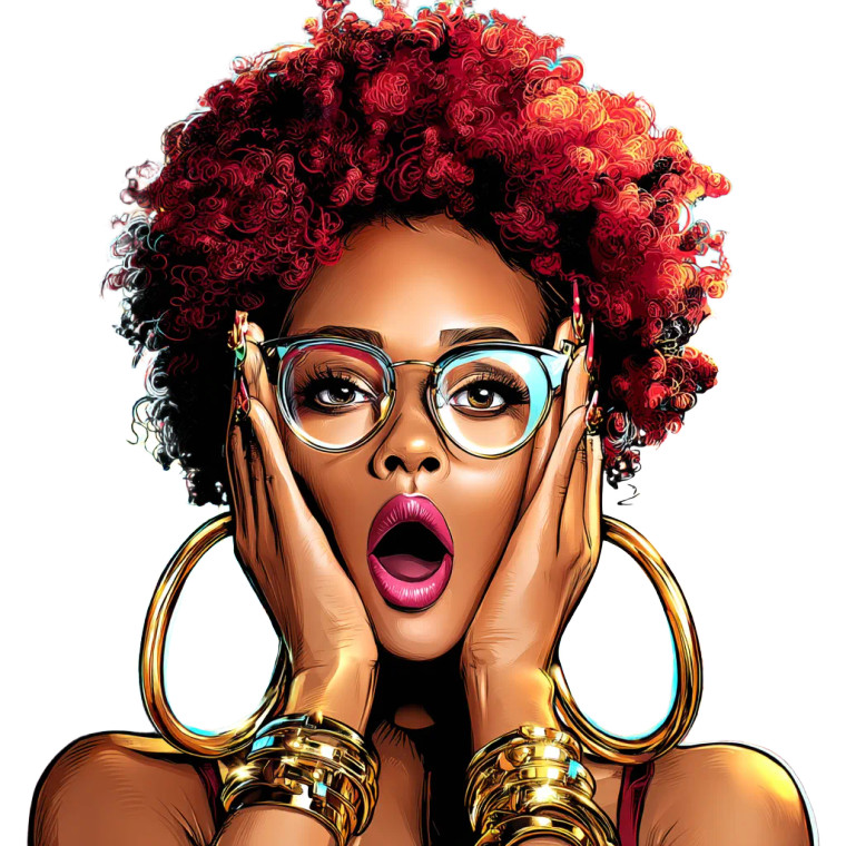Stylish Afro Woman V3 Vinyl Car Decal Sticker – Waterproof & UV-Resistant 