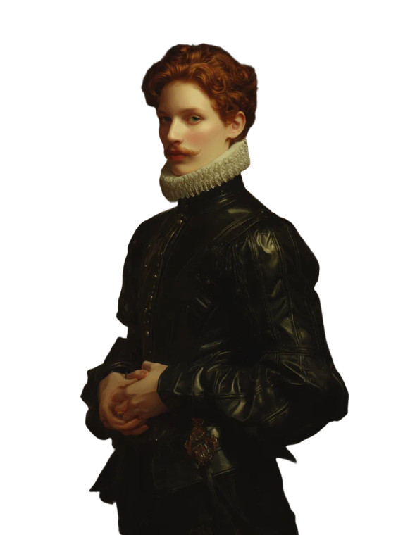 Regal Elizabethan Portrait Vinyl Car Decal Sticker – Waterproof & UV-Resistant 