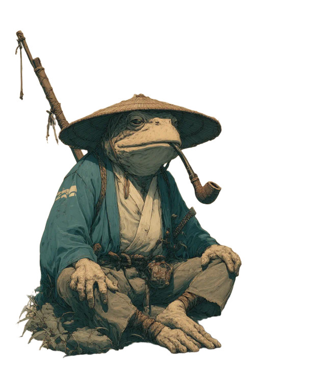 Wise Old Frog Vinyl Car Decal Sticker – Waterproof & UV-Resistant 