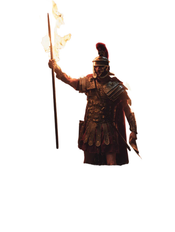 Fiery Centurion Vinyl Car Decal Sticker – Waterproof & UV-Resistant 