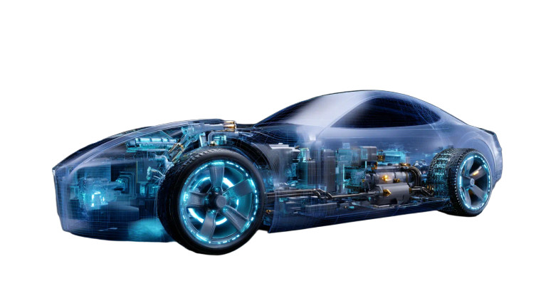 Futuristic Car Blueprints Vinyl Car Decal Sticker – Waterproof & UV-Resistant 