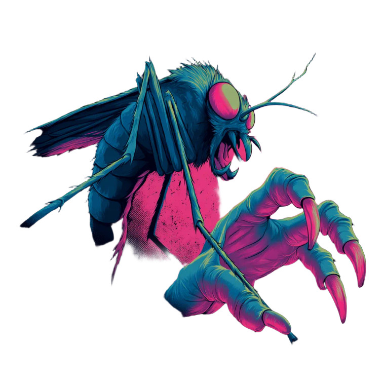 Mosquito Monster V2 Vinyl Car Decal Sticker – Waterproof & UV-Resistant 