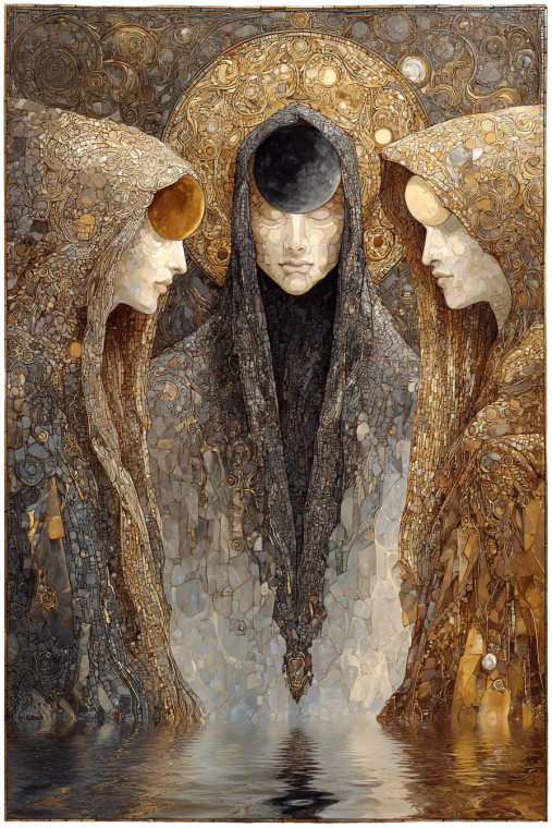 Veiled Figures Reflection Vinyl Car Decal Sticker – Waterproof & UV-Resistant 