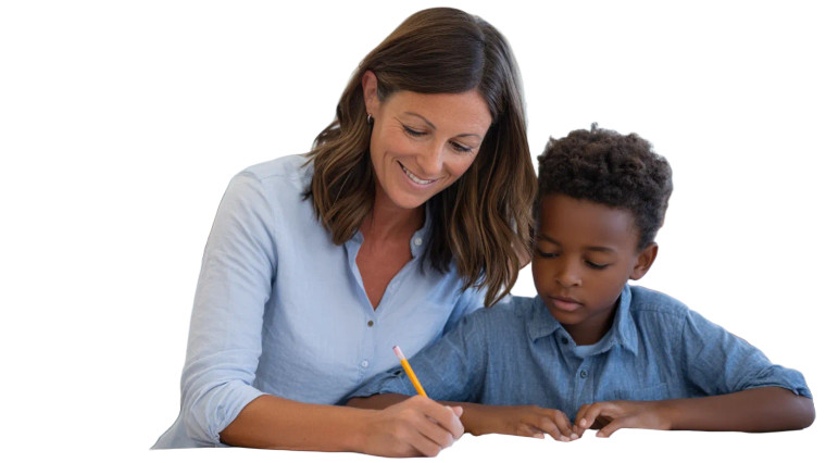 Teacher Helping Student Vinyl Car Decal Sticker – Waterproof & UV-Resistant 