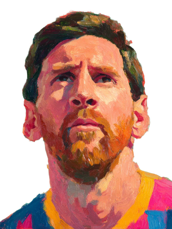 Messi Painting Vinyl Car Decal Sticker – Waterproof & UV-Resistant 