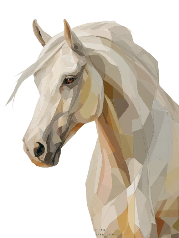 Elegant Geometric Horse Vinyl Car Decal Sticker – Waterproof & UV-Resistant 