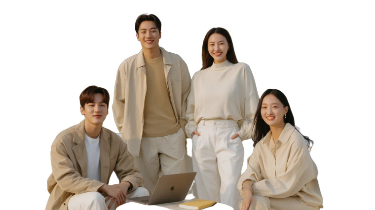 Korean Team Collaborating Vinyl Car Decal Sticker – Waterproof & UV-Resistant 