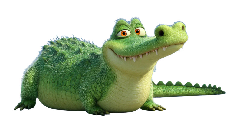 Cartoon Crocodile Relaxing Vinyl Car Decal Sticker – Waterproof & UV-Resistant 