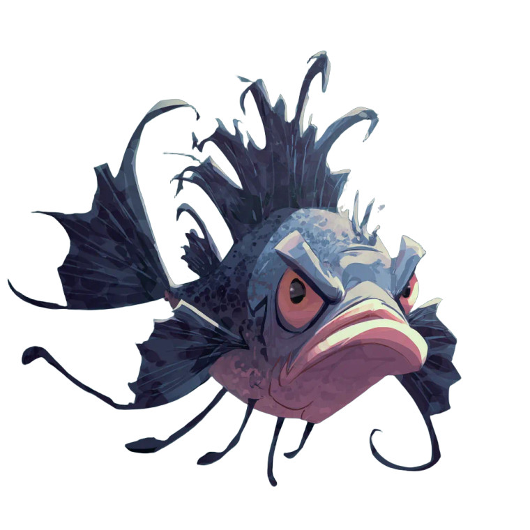 Angry Fish Vinyl Car Decal Sticker – Waterproof & UV-Resistant 