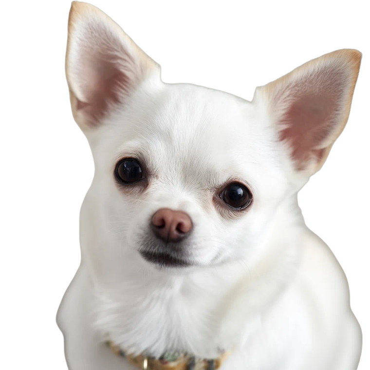 Cute White Chihuahua Vinyl Car Decal Sticker – Waterproof & UV-Resistant 
