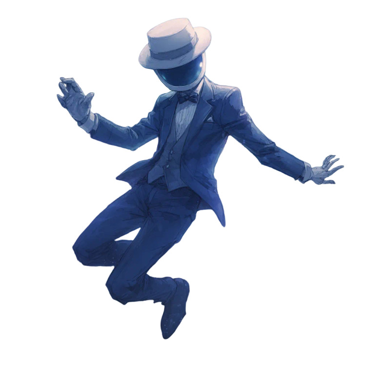 Dapper Space Gentleman Vinyl Car Decal Sticker – Waterproof & UV-Resistant 