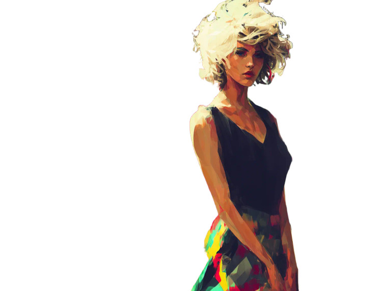 Retro-Futuristic Portrait V3 Vinyl Car Decal Sticker – Waterproof & UV-Resistant 