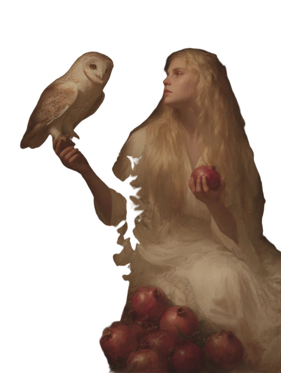 Persephone With Pomegranates Vinyl Car Decal Sticker – Waterproof & UV-Resistant 